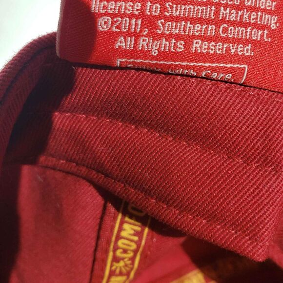 1874 Southern Comfort Hat Red Adjustable Strapback Adult Baseball Cap SC - Picture 7 of 8